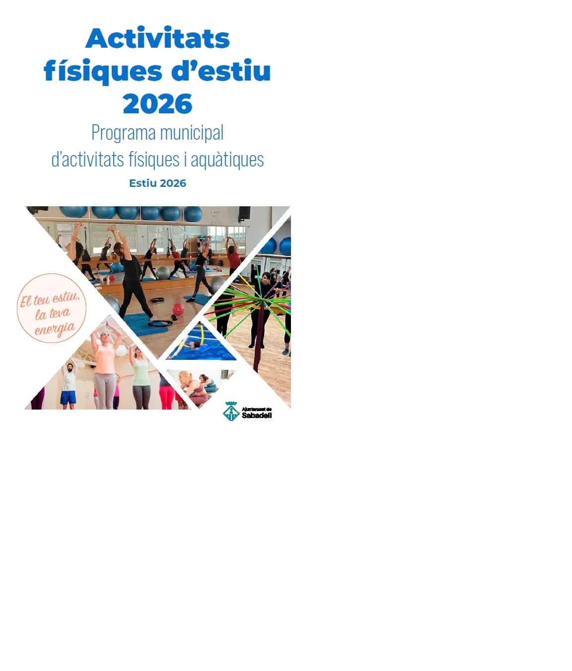 Actividades Físicas de Verano para Adultos - Hay que Balsach - Clases