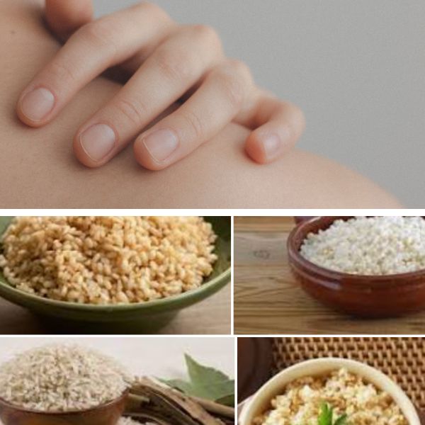 Arroz integral y la piel
