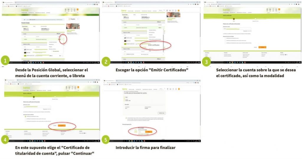 Certificado de Titularidad Bancaria Bankia