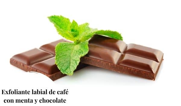 Exfoliante labial de café con menta y chocolate
